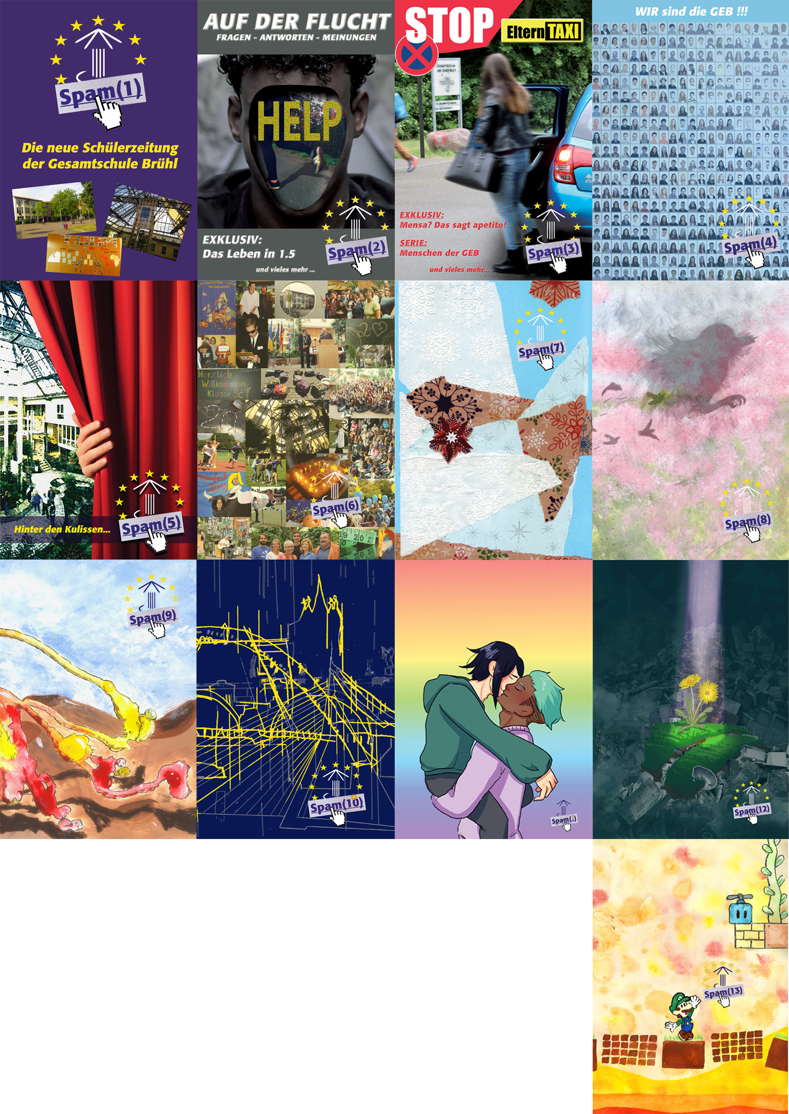 Alle „Spam“-Cover in der Übersicht